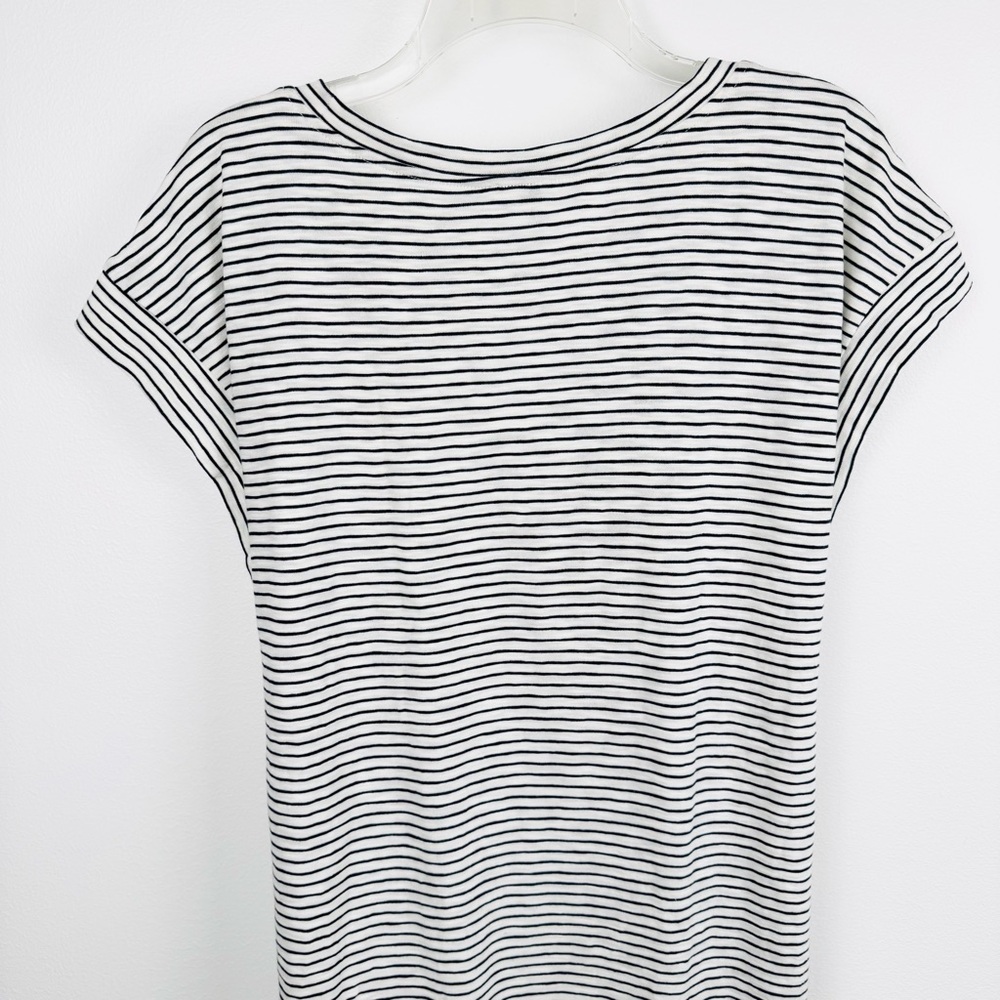 J Crew Nautical Tie Waist Navy and Ivory Cotton T-Dress 2X - Picture 7 of 12
